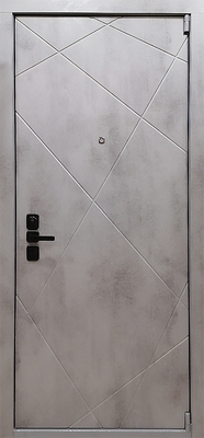 Металлическая дверь для квартиры с фрезерованными плитами МДФ RAL и ПВХ Металлическая дверь для квартиры с фрезерованными плитами МДФ RAL и ПВХ