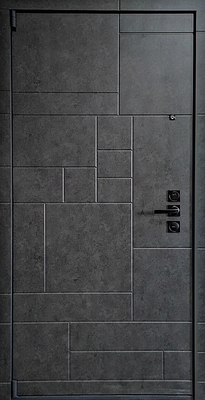 Входная дверь в квартиру с панелями МДФ «бетон темный» Входная дверь в квартиру с панелями МДФ «бетон темный»